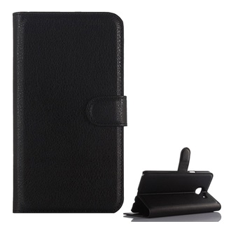 Samsung A9 (2016) Gigapack Tok álló, bőr hatású FLIP, prémium, FEKETE