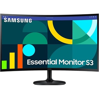 Samsung Essential S36GD 27" ívelt VA LED monitor fekete 100Hz