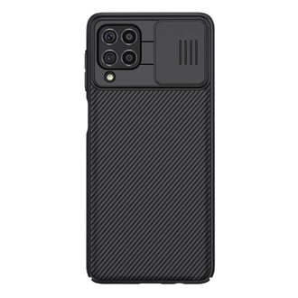 Samsung F62 NILLKIN CAMSHIELD szilikon telefonvédő ütésállóság, csíkos, FEKETE