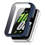 Samsung Fit 3 GIGAPACK Műanyag keret BUMPER, ütésállóság + kijelzővédő üveg, SÖTÉTKÉK