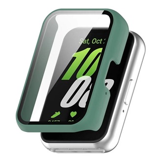 Samsung Fit 3 GIGAPACK Műanyag keret BUMPER, ütésállóság + kijelzővédő üveg, SÖTÉTZÖLD