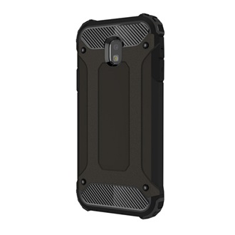 Samsung J3 (2017) Gigapack Defender szilikon telefonvédő ütésállóság, fémhatás, FEKETE