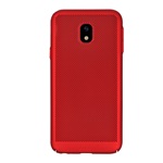 Samsung J3 (2017) Gigapack Műanyag telefonvédő gumírozott, lyukacsos, PIROS