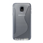 Samsung J3 (2017) Gigapack Szilikon telefonvédő S-line, karbon minta, ÁTLÁTSZÓ