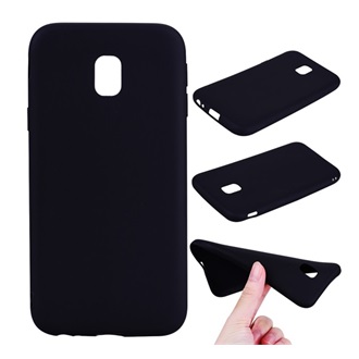Samsung J3 (2017) Gigapack Szilikon telefonvédő gumírozott FEKETE
