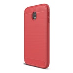 Samsung J3 (2017) Gigapack Szilikon telefonvédő ütésállóság, karbon minta, PIROS
