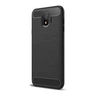Samsung J4 (2018) Gigapack Szilikon telefonvédő ütésállóság, karbon minta, FEKETE