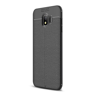 Samsung J4 (2018) Gigapack Szilikon telefonvédő ütésállóság, varrás minta, FEKETE