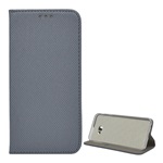Samsung J4 Plus Gigapack tok álló, bőr hatású FLIP, rombusz, SZÜRKE