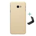 Samsung J4 Plus NILLKIN SUPER FROSTED műanyag telefonvédő gumírozott, érdes felület + asztali tartó, ARANY