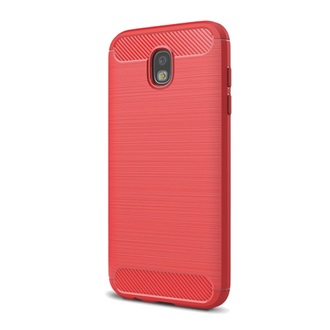 Samsung J5 (2017) Gigapack Szilikon telefonvédő ütésállóság, karbon minta, PIROS