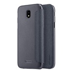 Samsung J5 (2017) NILLKIN SPARKLE műanyag telefonvédő FLIP, oldalra nyíló, FEKETE