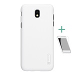 Samsung J5 (2017) NILLKIN SUPER FROSTED műanyag telefonvédő gumírozott, érdes felület + képernyővédő fólia, FEHÉR