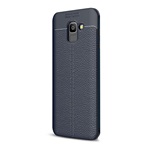 Samsung J6 (2018) Gigapack Szilikon telefonvédő ütésállóság, varrás minta, SÖTÉTKÉK