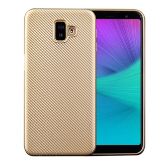 Samsung J6 Plus Gigapack Szilikon telefonvédő karbon minta ARANY