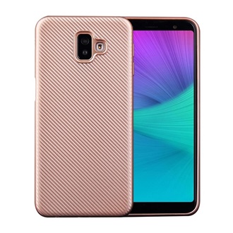 Samsung J6 Plus Gigapack Szilikon telefonvédő karbon minta ROZÉARANY