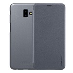 Samsung J6 Plus NILLKIN SPARKLE műanyag telefonvédő FLIP, oldalra nyíló, FEKETE
