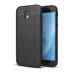 Samsung J7 (2017) Gigapack Szilikon telefonvédő ütésállóság, varrás minta, FEKETE