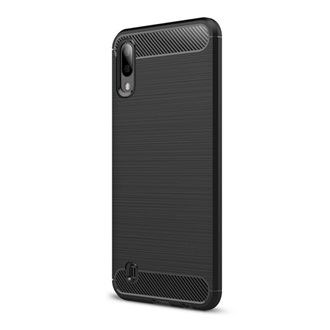 Samsung M10 Gigapack szilikon telefonvédő ütésállóság, karbon minta, FEKETE