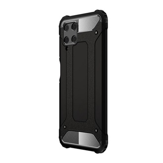 Samsung M22 Gigapack Defender szilikon telefonvédő ütésállóság, fémhatás, FEKETE