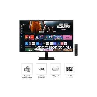 Samsung M7 M70D 32" VA LED smart monitor fekete (USB-C: 65W)