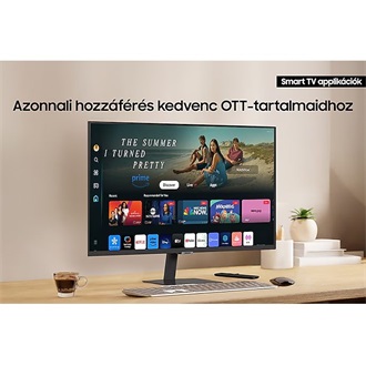 Samsung M7 M70D 32" VA LED smart monitor fekete (USB-C: 65W)