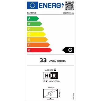 Samsung M8 M80C 32" VA LED smart monitor fehér (USB-C: 65W) (Sérült csomagolás, bontott!)