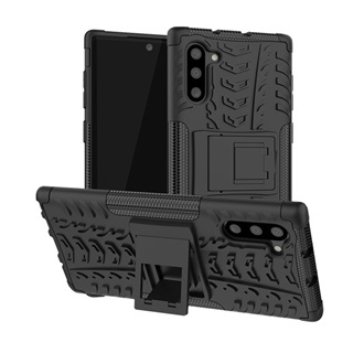 Samsung Note 10 GIGAPACK Defender szilikon telefonvédő ütésállóság, autógumi, FEKETE