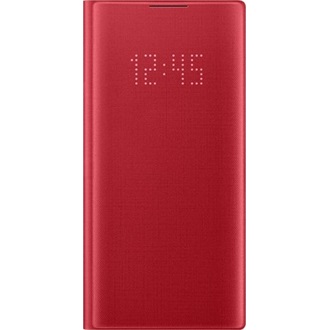 Samsung Note 10 SAMSUNG tok álló aktív FLIP, textil minta, PIROS