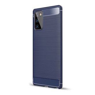 Samsung Note 20 5G Gigapack Szilikon telefonvédő ütésállóság, karbon minta, SÖTÉTKÉK