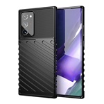 Samsung Note 20 Ultra 5G GIGAPACK Szilikon telefonvédő ütésállóság, dombor minta, FEKETE