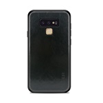 Samsung Note 9 MOFI szilikon telefonvédő bőr hatású hátlap FEKETE
