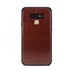 Samsung Note 9 MOFI szilikon telefonvédő bőr hatású hátlap SÖTÉTBARNA