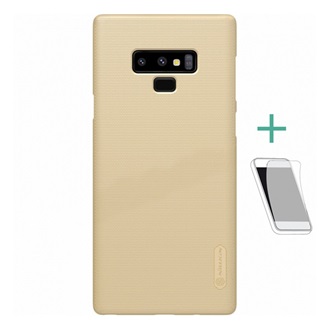 Samsung Note 9 NILLKIN SUPER FROSTED műanyag telefonvédő gumírozott, érdes felület + képernyővédő fólia, ARANY