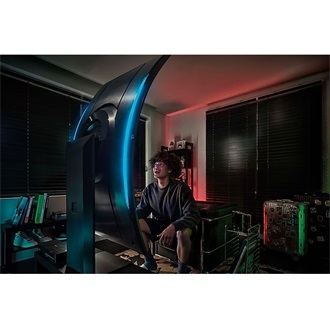 Samsung Odyssey Ark G97NC 55" ívelt Quantum Dot VA MiniLED gaming monitor fekete 165Hz FreeSync Premium Pro