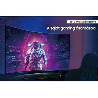 Samsung Odyssey Ark G97NC 55" ívelt Quantum Dot VA MiniLED gaming monitor fekete 165Hz FreeSync Premium Pro