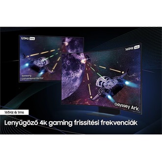 Samsung Odyssey Ark G97NC 55" ívelt Quantum Dot VA MiniLED gaming monitor fekete 165Hz FreeSync Premium Pro