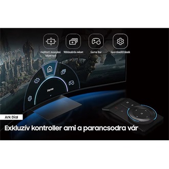 Samsung Odyssey Ark G97NC 55" ívelt Quantum Dot VA MiniLED gaming monitor fekete 165Hz FreeSync Premium Pro