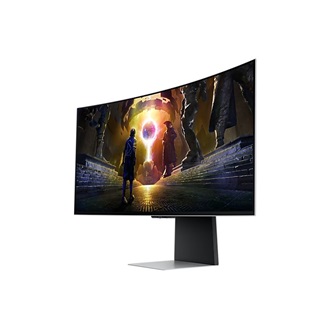 Samsung Odyssey G85SD 34" ívelt OLED smart gaming monitor ezüst 175Hz FreeSync Premium Pro