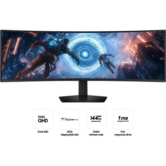 Samsung Odyssey G91F 49" ívelt VA LED gaming monitor fekete 144Hz FreeSync Premium Pro