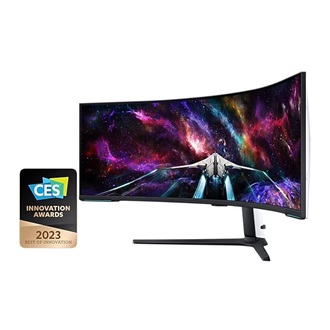 Samsung Odyssey Neo G9 G95NC 57" ívelt Quantum Dot VA MiniLED gaming monitor fehér-fekete 240Hz FreeSync Premium Pro