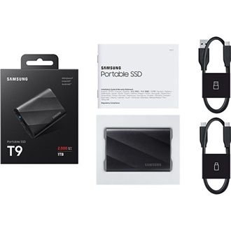 Samsung Portable T9 1TB USB3.2 Gen2×2 C külső SSD fekete
