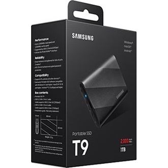Samsung Portable T9 1TB USB3.2 Gen2×2 C külső SSD fekete