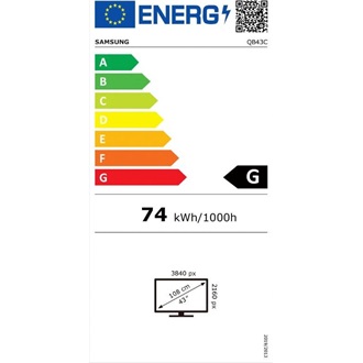 Samsung QB43C QBC Crystal Signage 16/7 43" VA LED smart LFD monitor fekete