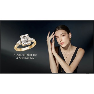 Samsung QHFX 24/7 Signage 115" VA LED smart LFD monitor fekete 120Hz