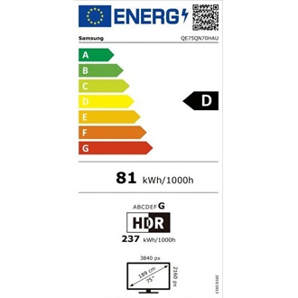 Samsung QN70H 75" QLED smart TV