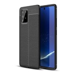 Samsung S10 Lite Gigapack Szilikon telefonvédő ütésállóság, varrás minta, FEKETE