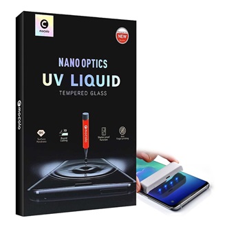 Samsung S10 Plus MOCOLO UV LIQUID képernyővédő üveg 3D, 9H + UV lámpa, ÁTLÁTSZÓ