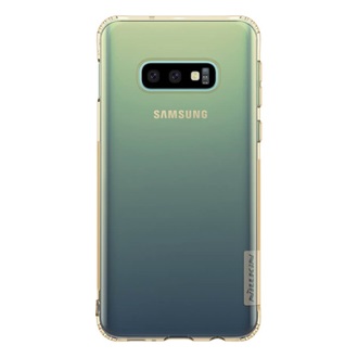 Samsung S10e NILLKIN NATURE szilikon telefonvédő ütésállóság, ultravékony, ARANYBARNA