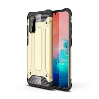 Samsung S20 5G Gigapack Defender szilikon telefonvédő ütésállóság, fémhatás, ARANY
